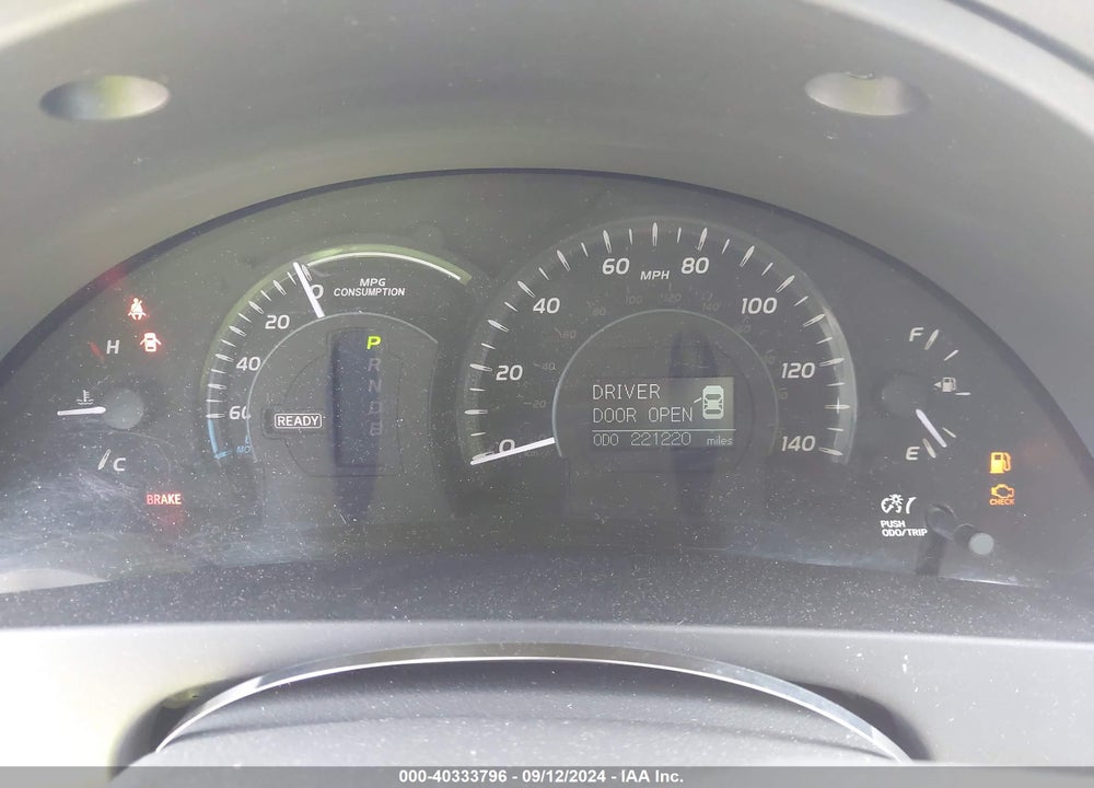 2009 TOYOTA CAMRY HYBRID VIN: 4T1BB46K79U065075