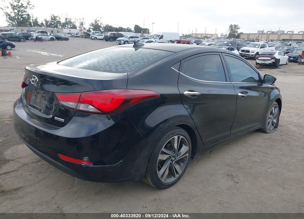 2016 HYUNDAI ELANTRA LIMITED VIN: KMHDH4AE4GU606315