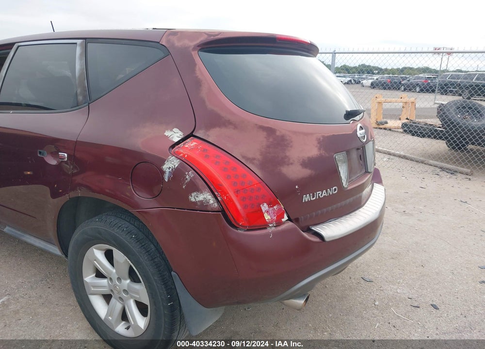 2006 NISSAN MURANO S VIN: JN8AZ08T76W428814