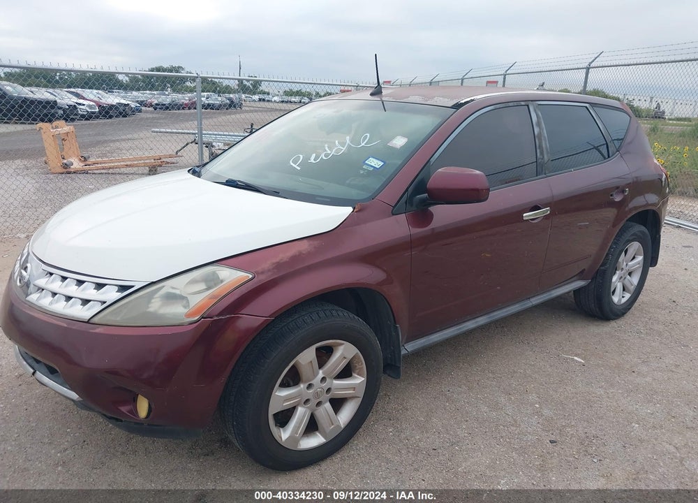 2006 NISSAN MURANO S VIN: JN8AZ08T76W428814