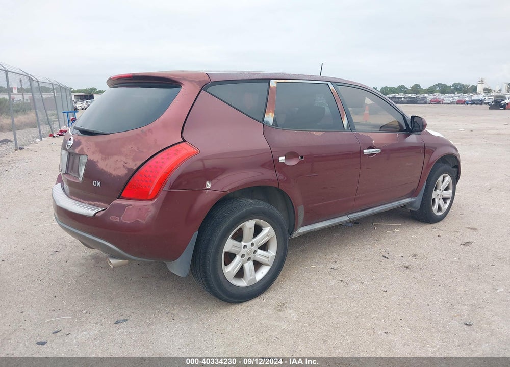 2006 NISSAN MURANO S VIN: JN8AZ08T76W428814