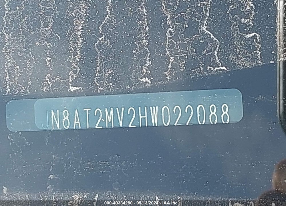 2017 NISSAN ROGUE SV VIN: JN8AT2MV2HW022088