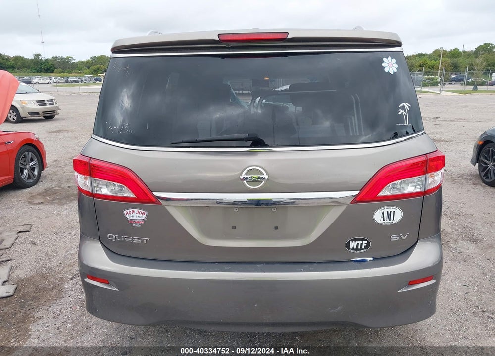 2016 NISSAN QUEST PLATINUM/S/SL/SV VIN: JN8AE2KP7G9150063