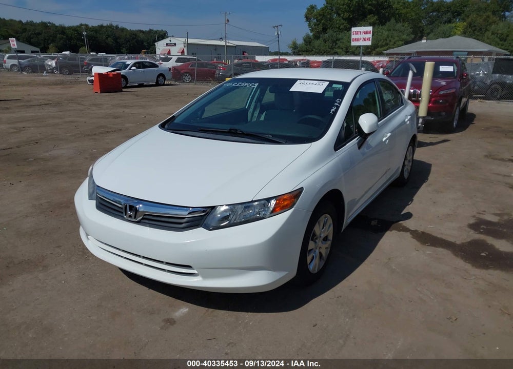 2012 HONDA CIVIC LX VIN: 2HGFB2F52CH320098