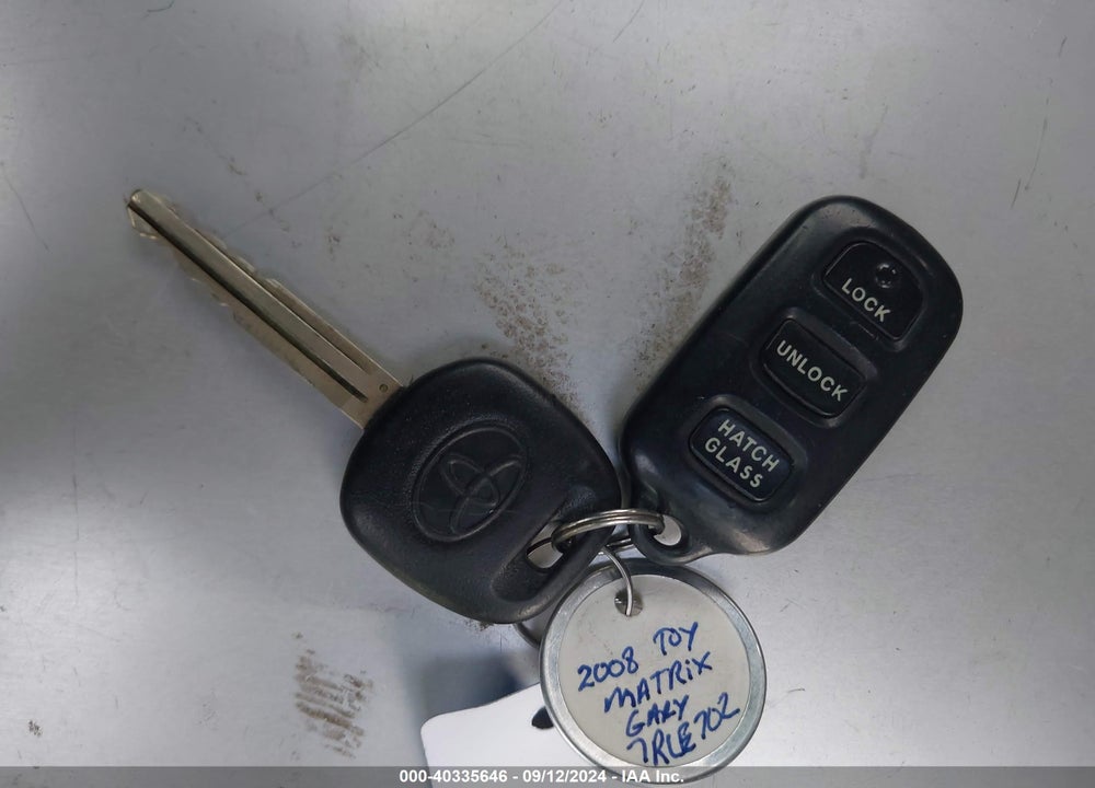 2008 TOYOTA MATRIX/XR VIN: 2T1KR32EX8C706578