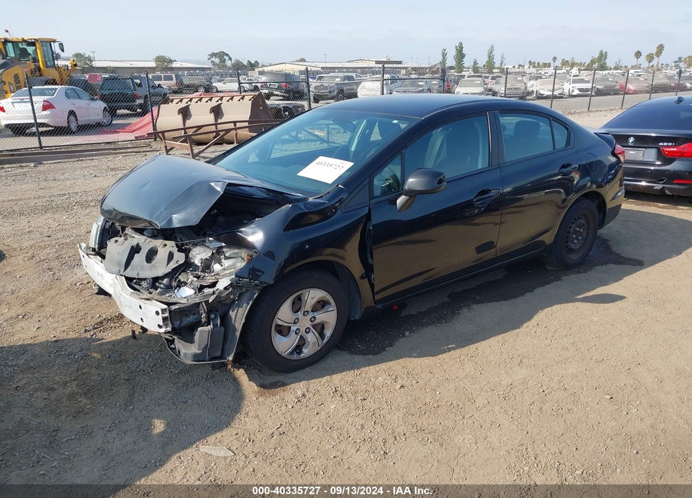 2013 HONDA CIVIC LX VIN: 19XFB2F5XDE004671