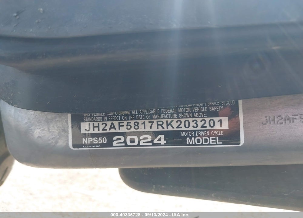 2024 HONDA NPS50 VIN: JH2AF5817RK203201