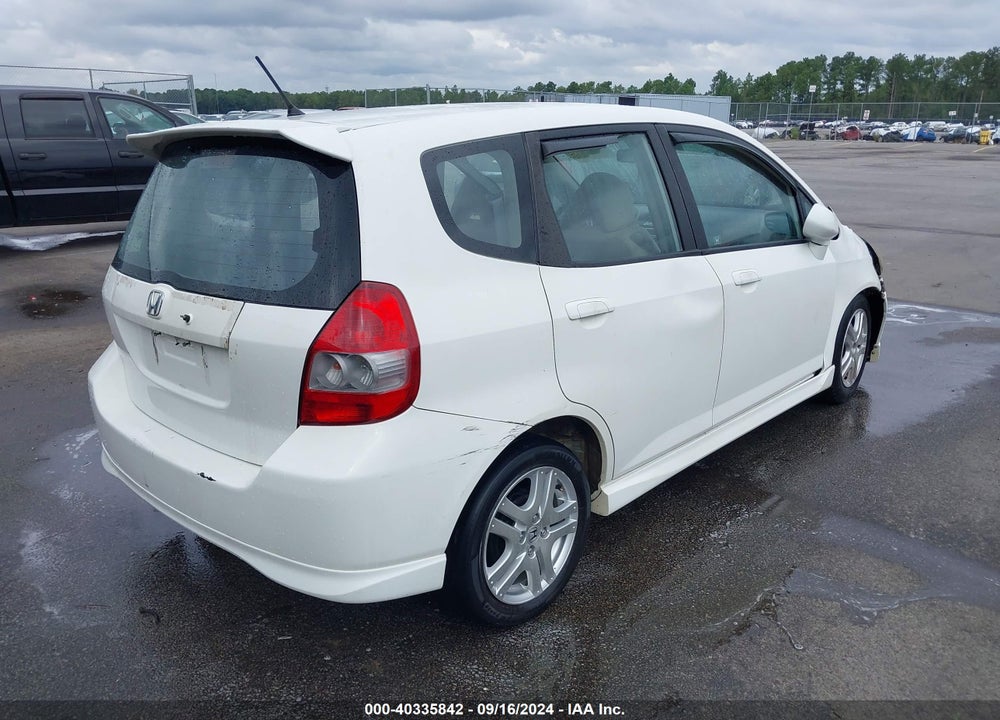 2007 HONDA FIT SPORT VIN: JHMGD38657S059992
