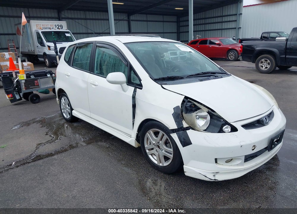 2007 HONDA FIT SPORT VIN: JHMGD38657S059992