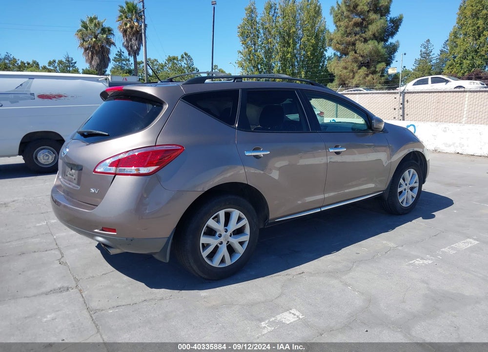 2012 NISSAN MURANO SV VIN: JN8AZ1MU6CW114152