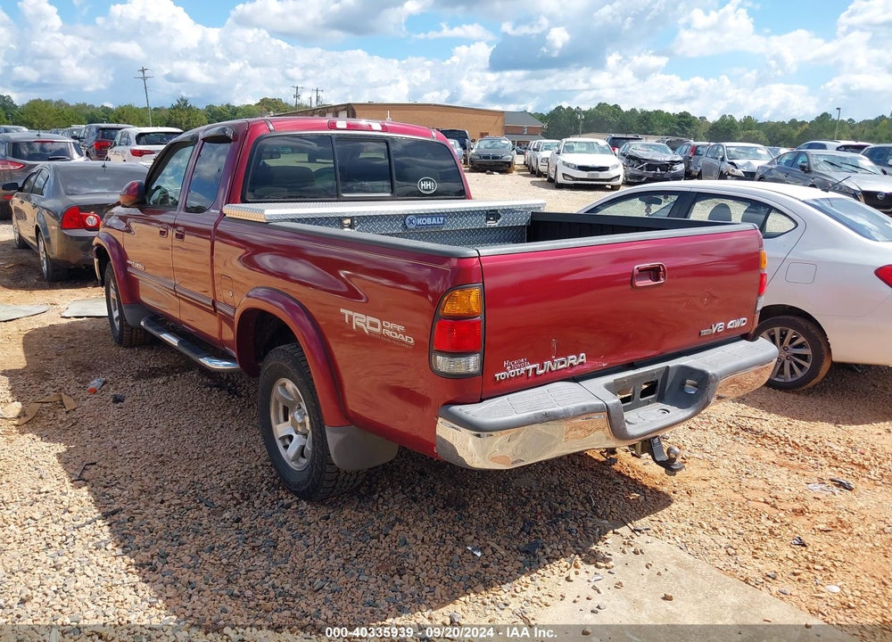 2002 TOYOTA TUNDRA LTD V8 VIN: 5TBBT48182S223657