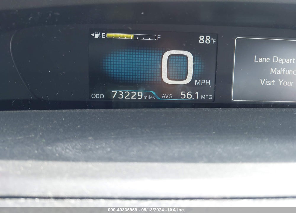2018 TOYOTA PRIUS ONE VIN: JTDKBRFU1J3589092