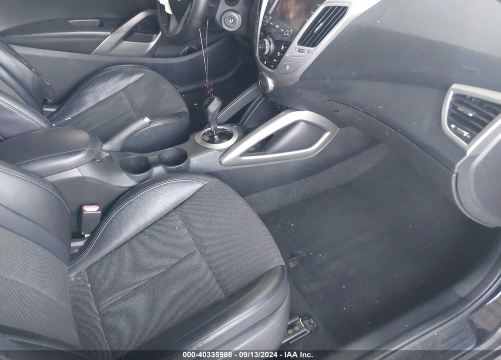 2013 HYUNDAI VELOSTER BASE W/BLACK VIN: KMHTC6AD9DU093409