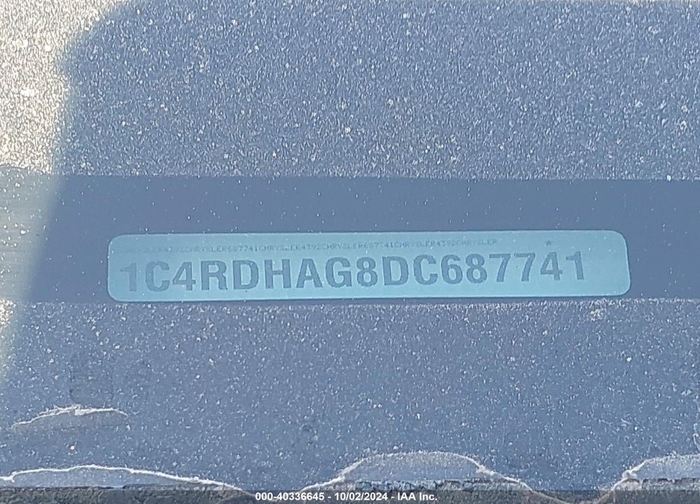 2013 DODGE DURANGO SXT VIN: 1C4RDHAG8DC687741