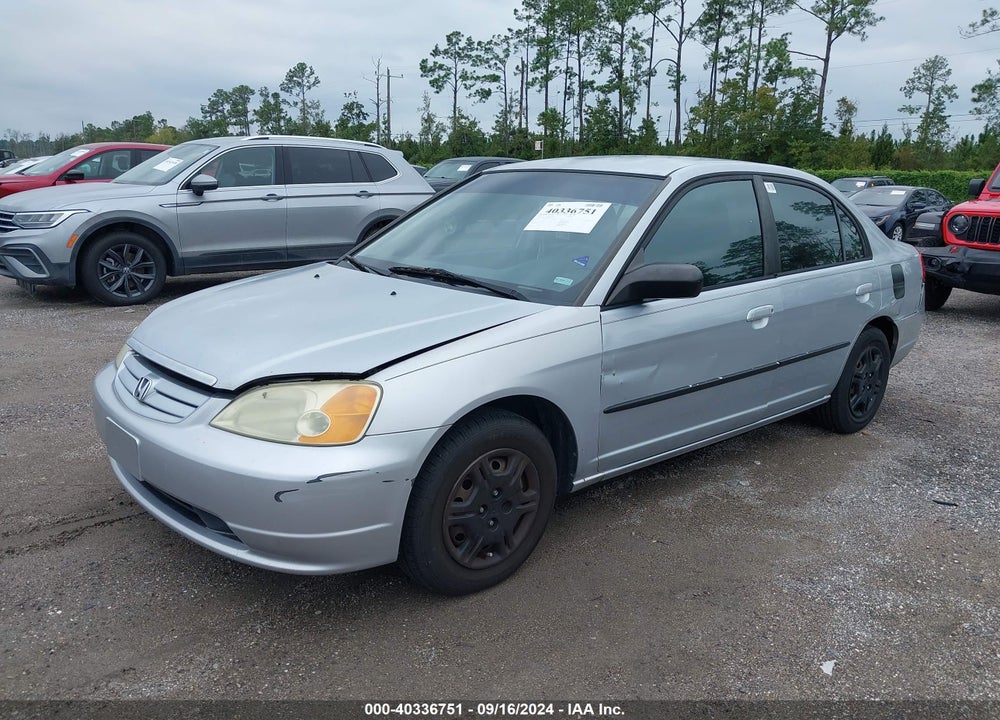 2002 HONDA CIVIC LX VIN: 2HGES16502H564336
