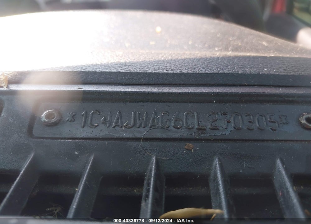 2012 JEEP WRANGLER SPORT VIN: 1C4AJWAG6CL270305