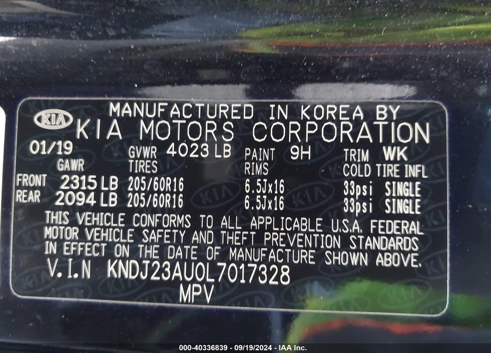 2020 KIA SOUL VIN: KNDJ23AU0L7017328