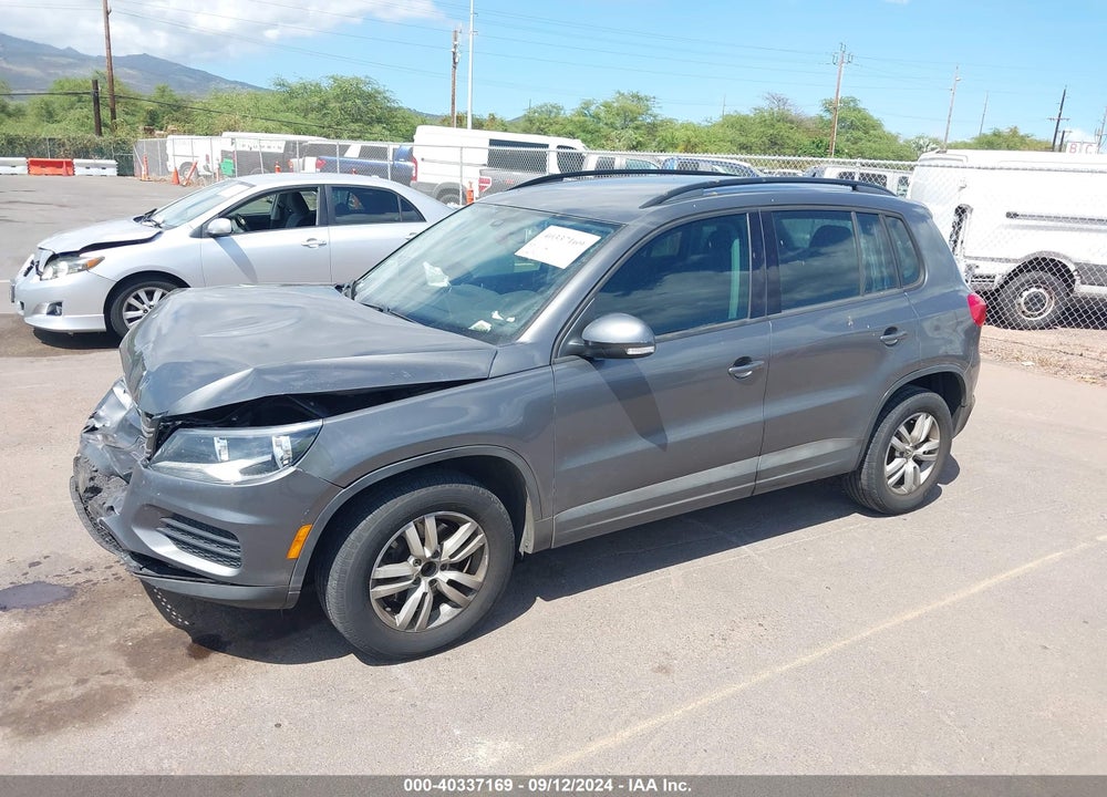 2016 VOLKSWAGEN TIGUAN S VIN: WVGAV7AXXGW558239