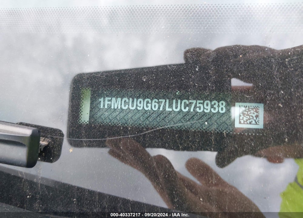 2020 FORD ESCAPE SE VIN: 1FMCU9G67LUC75938