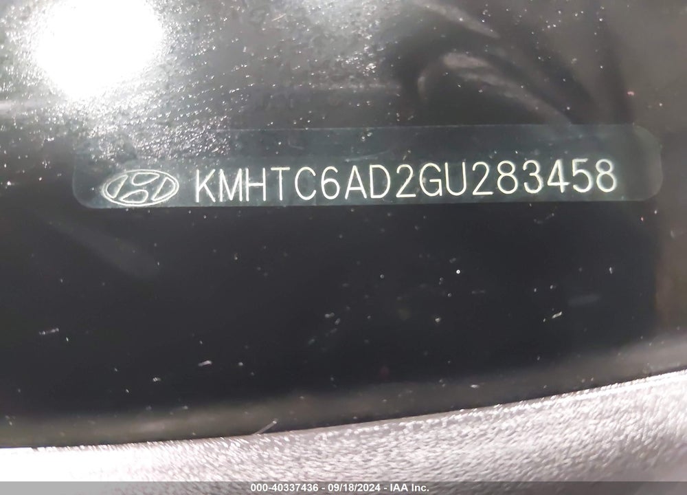 2016 HYUNDAI VELOSTER VIN: KMHTC6AD2GU283458