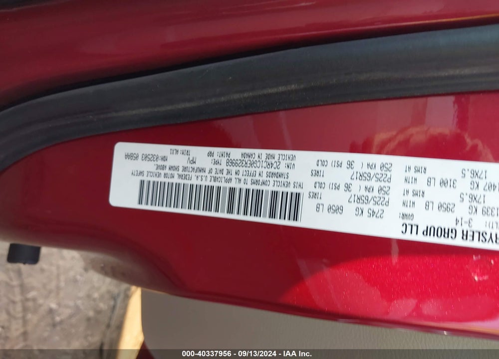 2014 CHRYSLER TOWN & COUNTRY TOURING-L VIN: 2C4RC1CG0ER329968