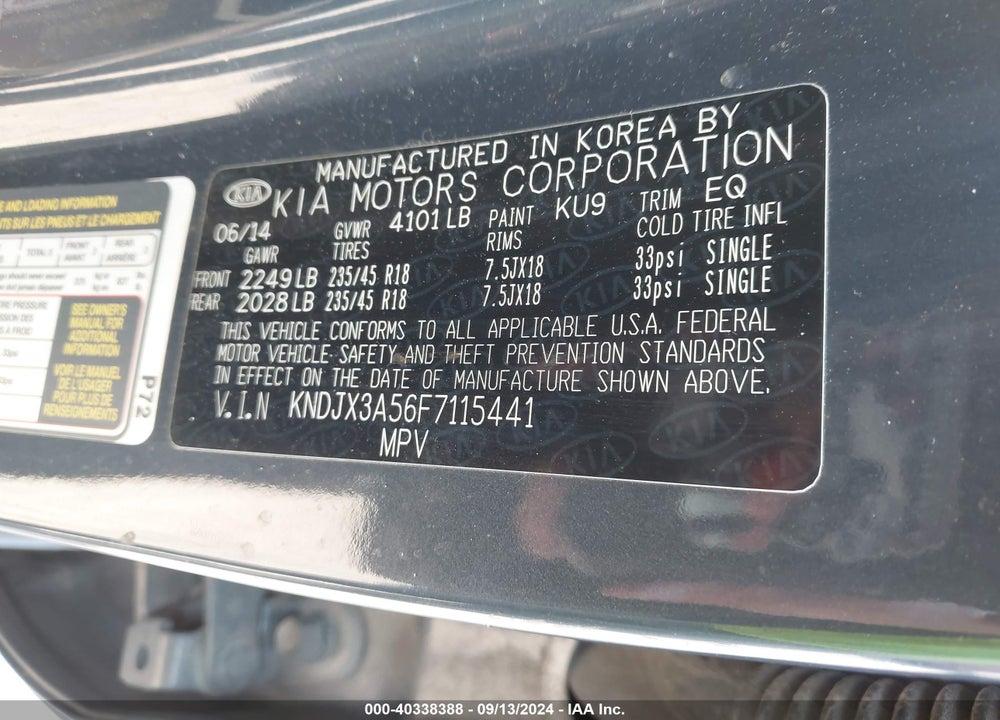 2015 KIA SOUL VIN: KNDJX3A56F7115441