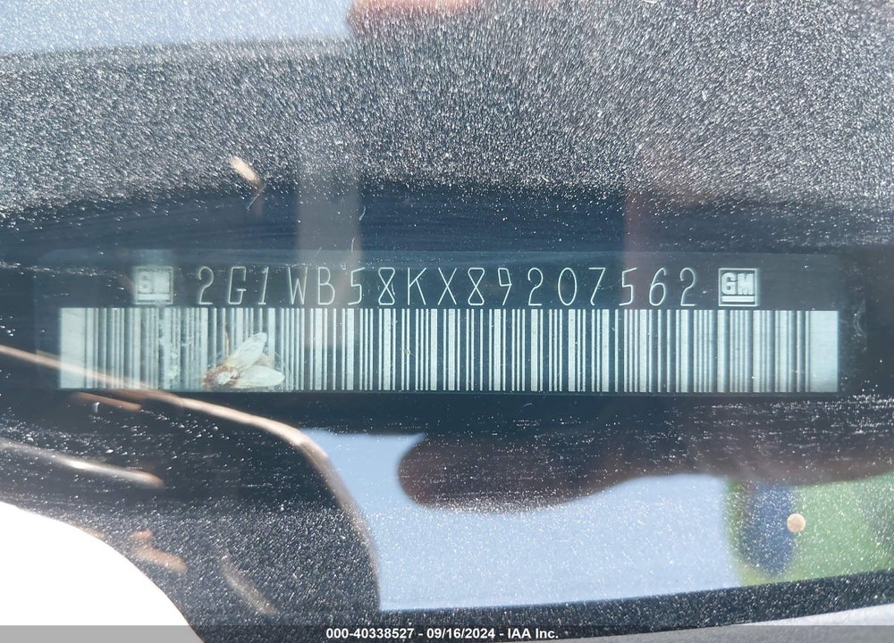 2008 CHEVROLET IMPALA LS VIN: 2G1WB58KX89207562