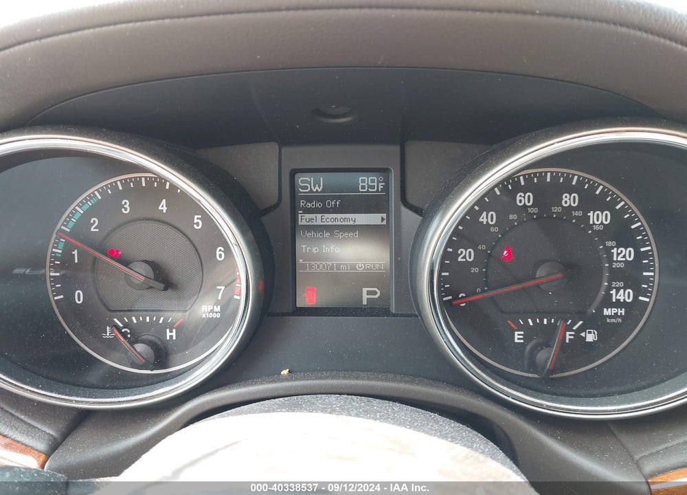 2012 JEEP GRAND CHEROKEE OVERLAND VIN: 1C4RJFCT1CC352097
