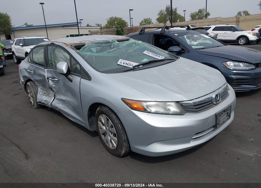 2012 HONDA CIVIC LX VIN: 2HGFB2F54CH334102