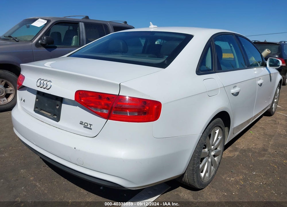 2014 AUDI A4 2.0T PREMIUM VIN: WAUBFAFL8EN003704
