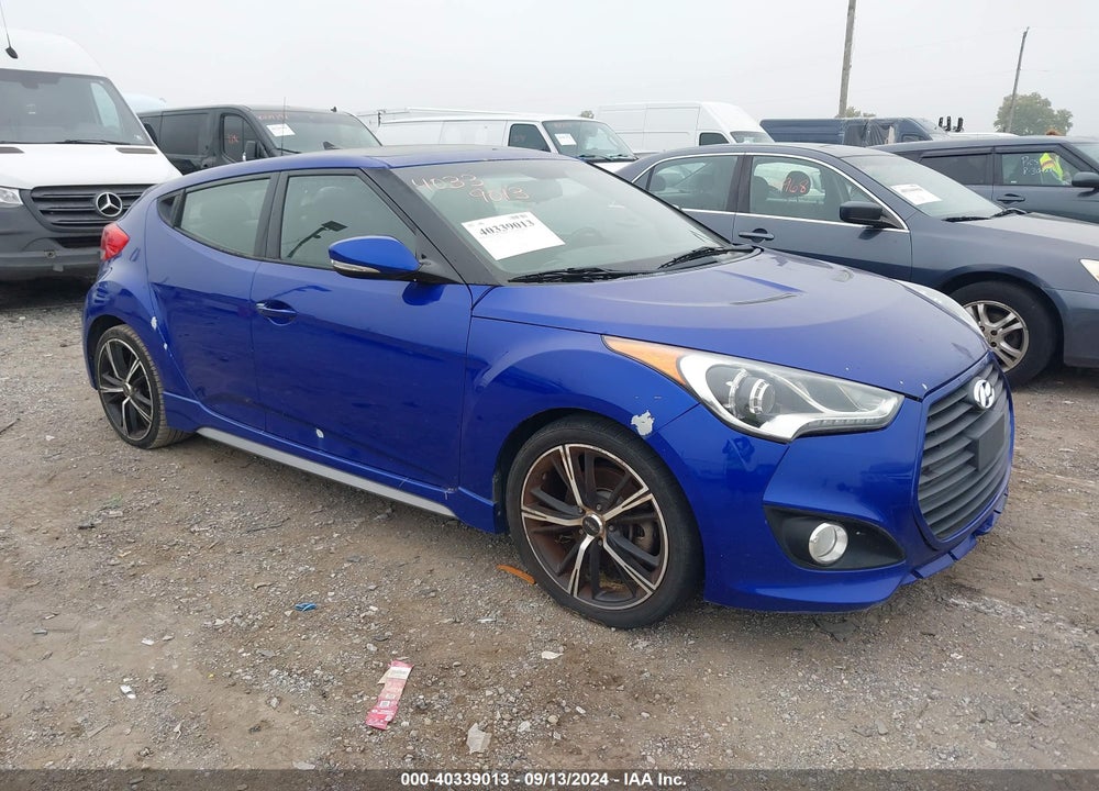 2013 HYUNDAI VELOSTER TURBO W/BLACK VIN: KMHTC6AE2DU096256