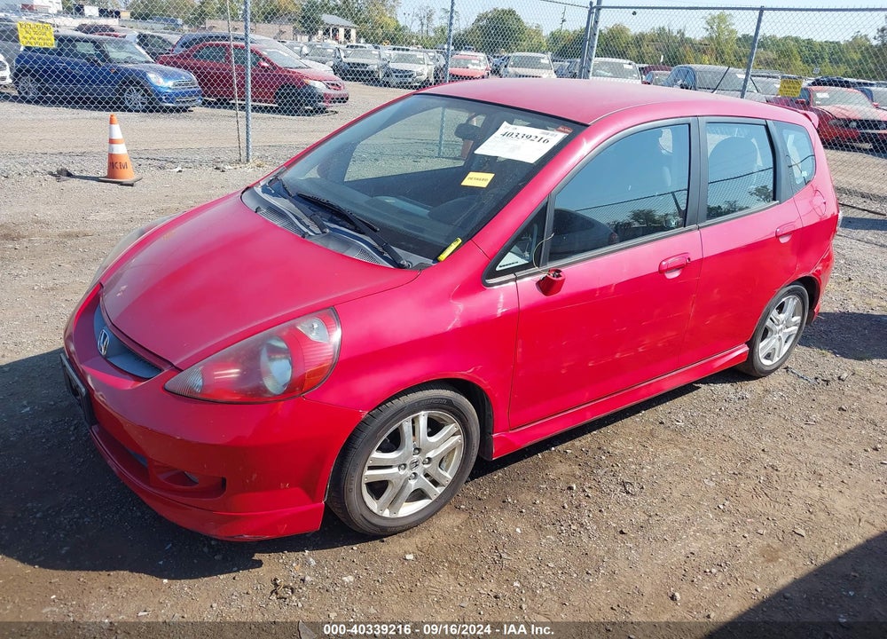 2007 HONDA FIT SPORT VIN: JHMGD38677S053000