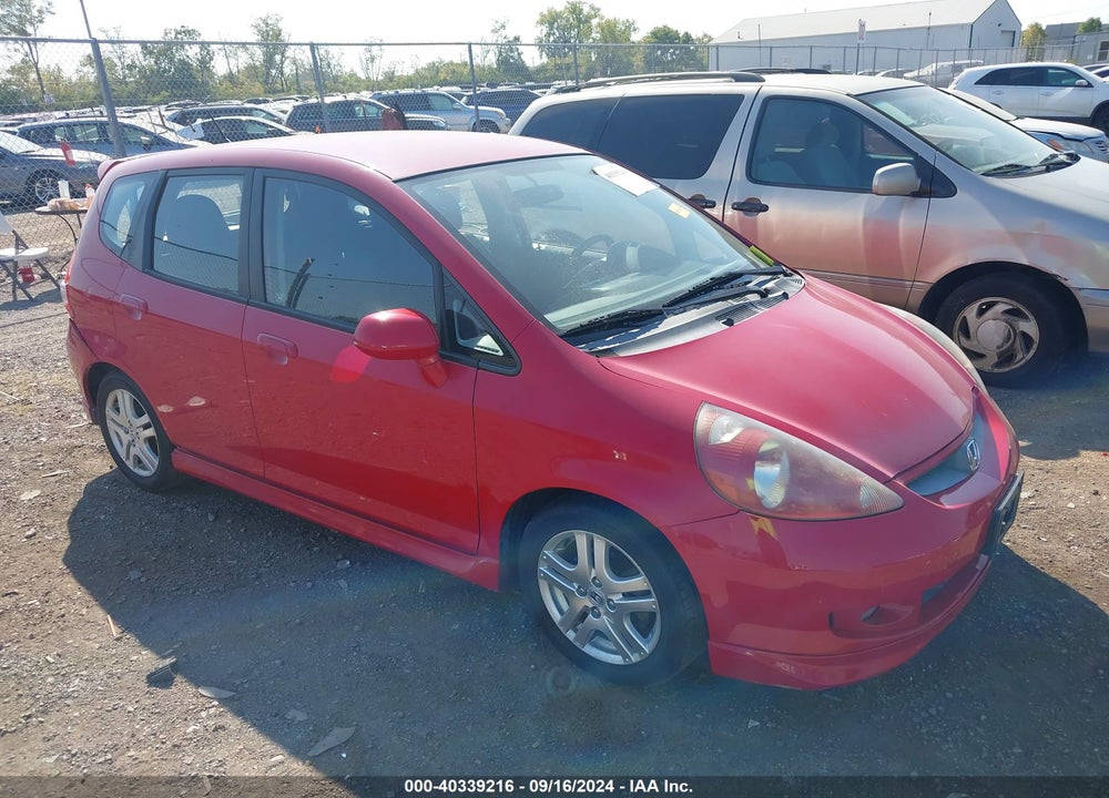 2007 HONDA FIT SPORT VIN: JHMGD38677S053000