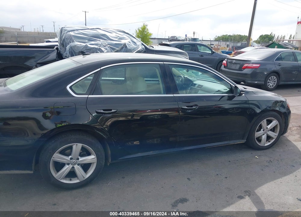 2012 VOLKSWAGEN PASSAT 2.5L SE VIN: 1VWBH7A39CC057476