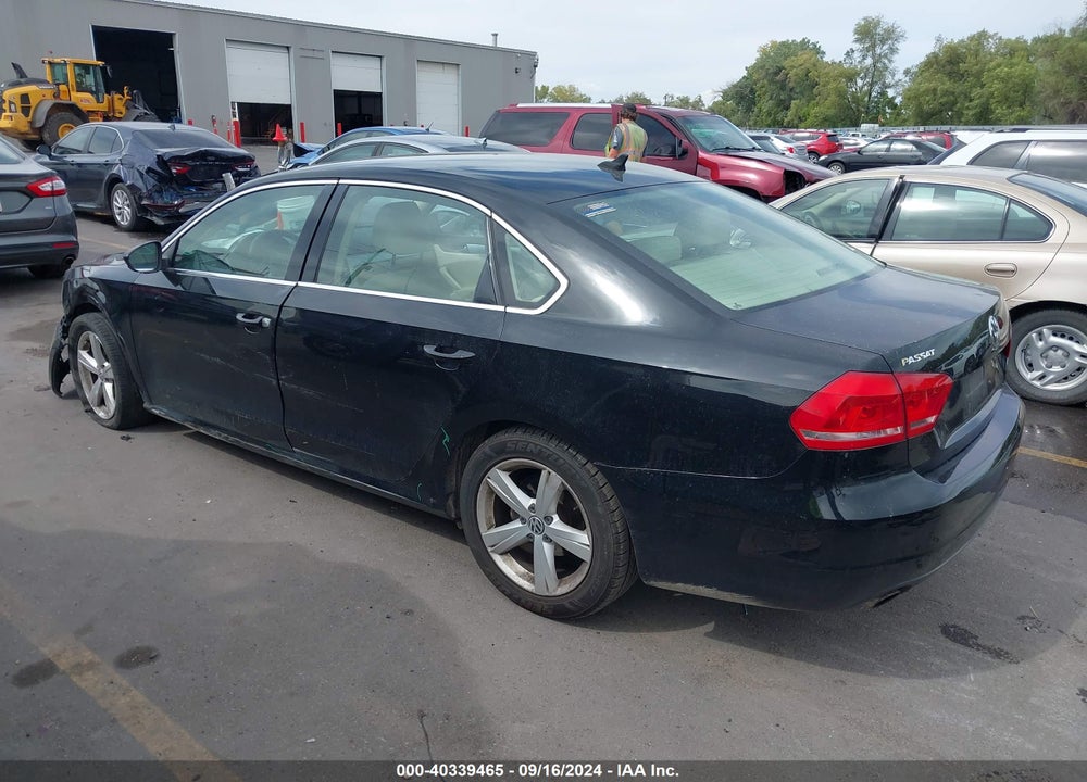2012 VOLKSWAGEN PASSAT 2.5L SE VIN: 1VWBH7A39CC057476
