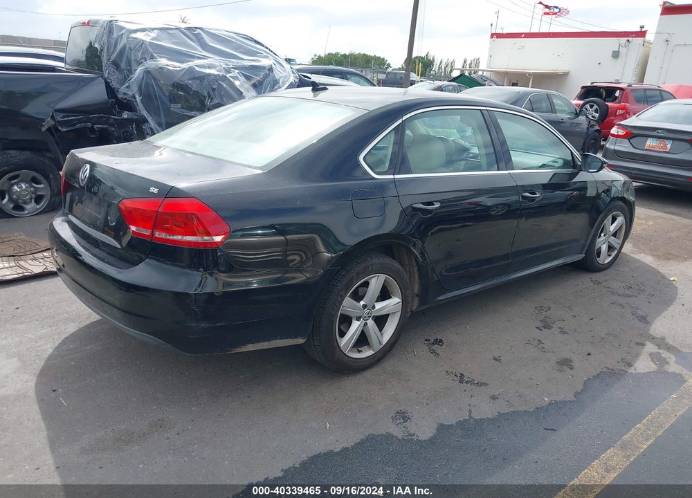 2012 VOLKSWAGEN PASSAT 2.5L SE VIN: 1VWBH7A39CC057476