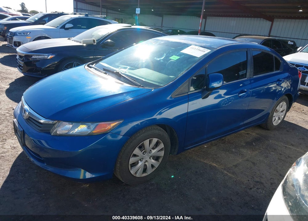 2012 HONDA CIVIC LX VIN: 19XFB2F58CE359207