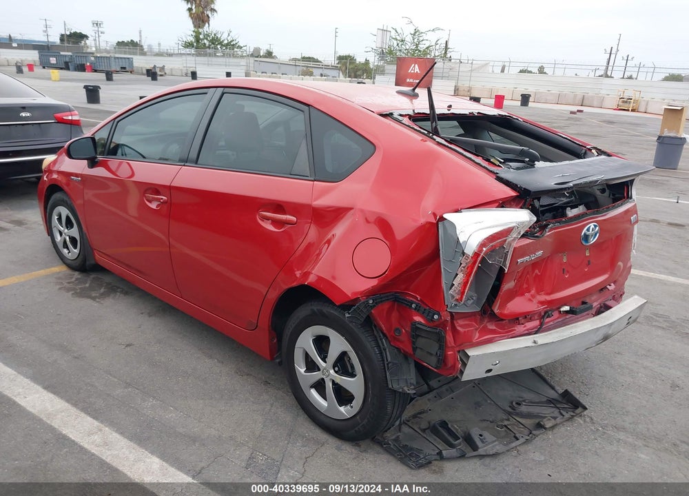 2012 TOYOTA PRIUS THREE VIN: JTDKN3DU7C5424209