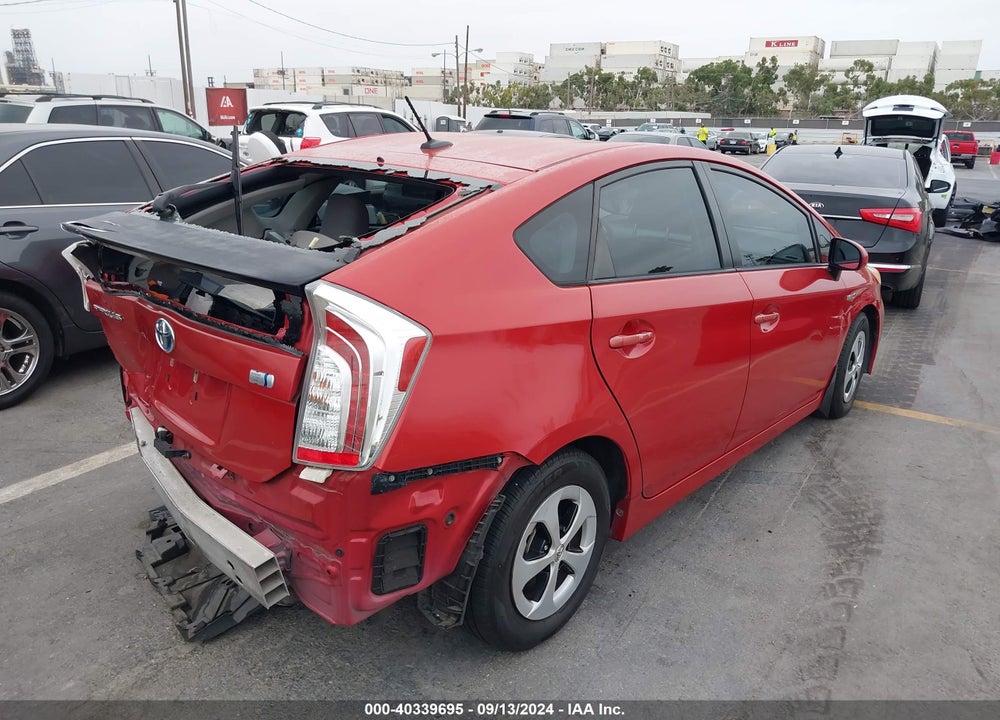 2012 TOYOTA PRIUS THREE VIN: JTDKN3DU7C5424209