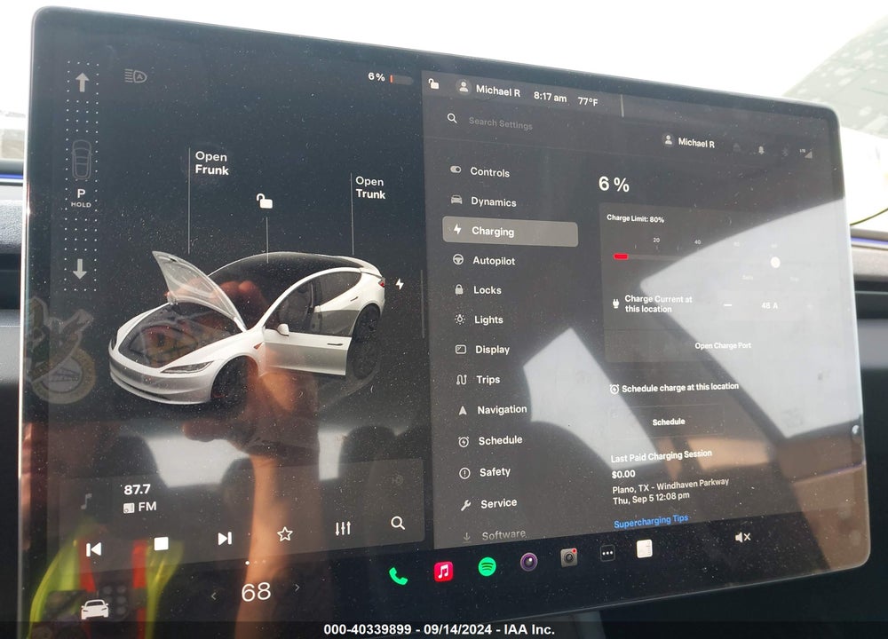 2024 TESLA MODEL 3 REAR-WHEEL DRIVE VIN: 5YJ3E1EA3RF823509