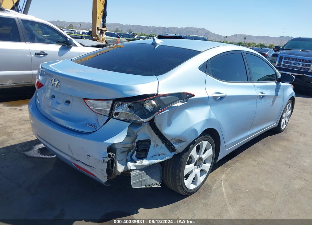 2012 HYUNDAI ELANTRA LIMITED (ULSAN PLANT) VIN: KMHDH4AE2CU256645