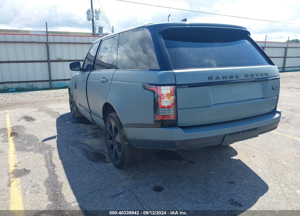 2017 LAND ROVER RANGE ROVER 3.0L V6 TURBOCHARGED DIESEL HSE TD6 VIN: SALGS2FK8HA328763