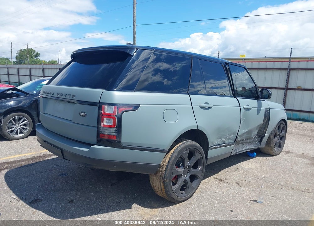 2017 LAND ROVER RANGE ROVER 3.0L V6 TURBOCHARGED DIESEL HSE TD6 VIN: SALGS2FK8HA328763