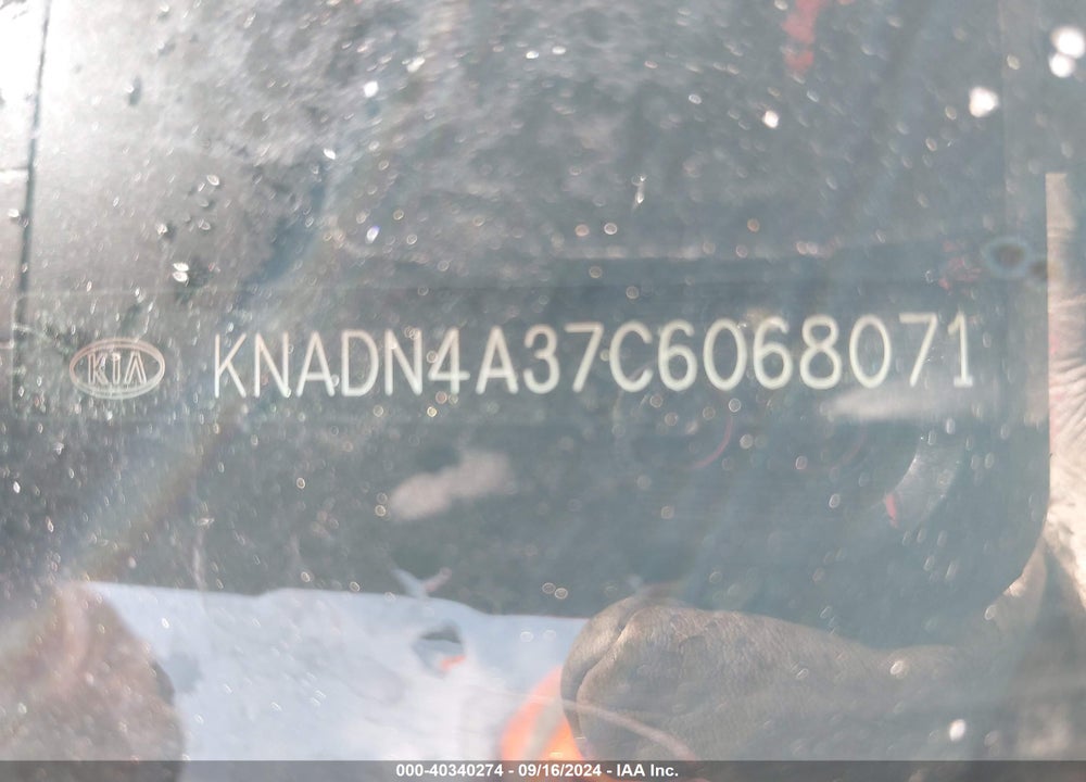 2012 KIA RIO EX VIN: KNADN4A37C6068071