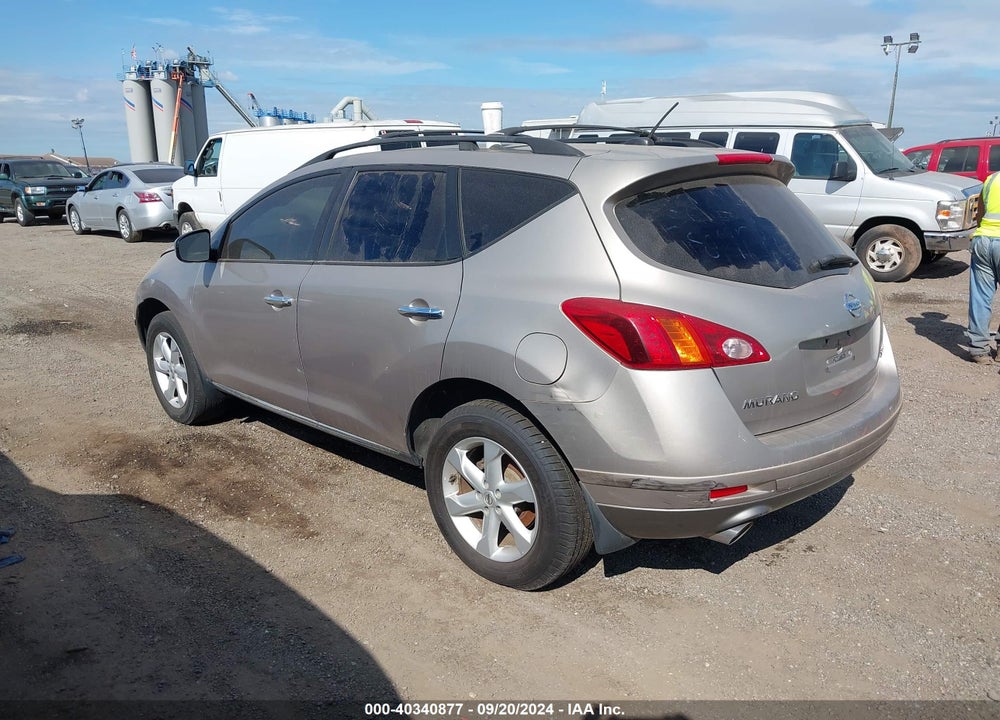 2009 NISSAN MURANO SL VIN: JN8AZ18W19W145281