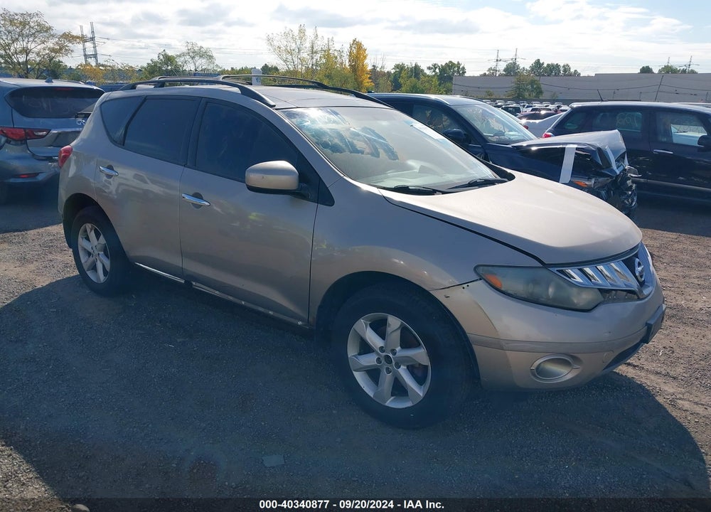 2009 NISSAN MURANO SL VIN: JN8AZ18W19W145281