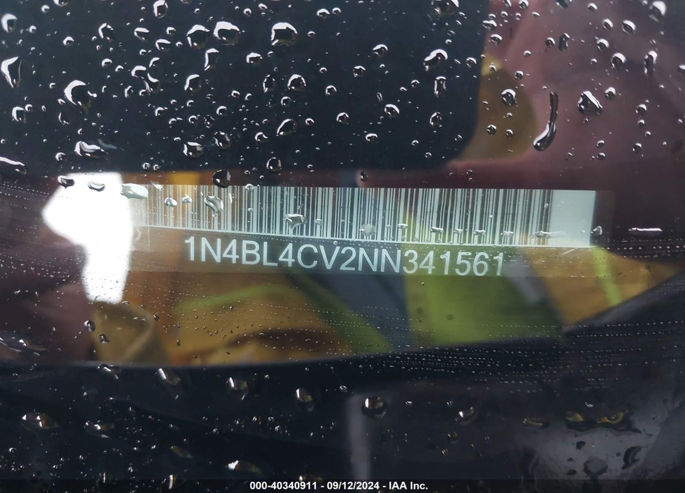 2022 NISSAN ALTIMA SR FWD VIN: 1N4BL4CV2NN341561