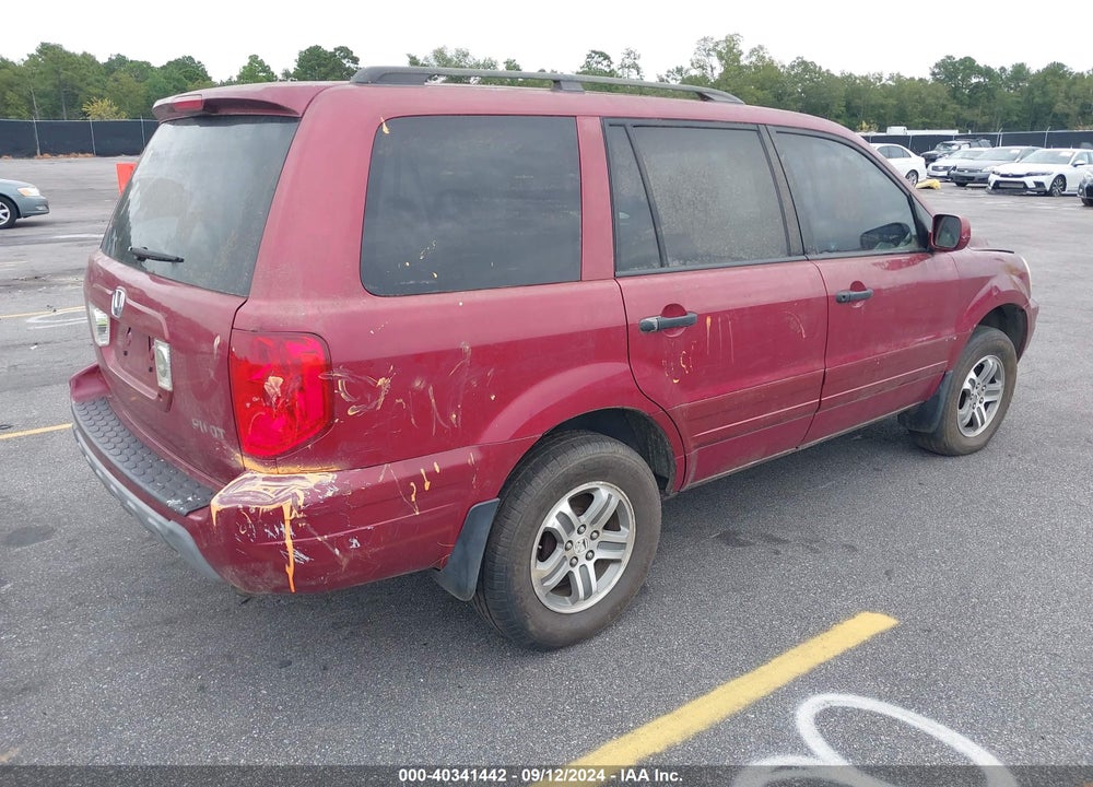 2005 HONDA PILOT EX VIN: 5FNYF18465B056774