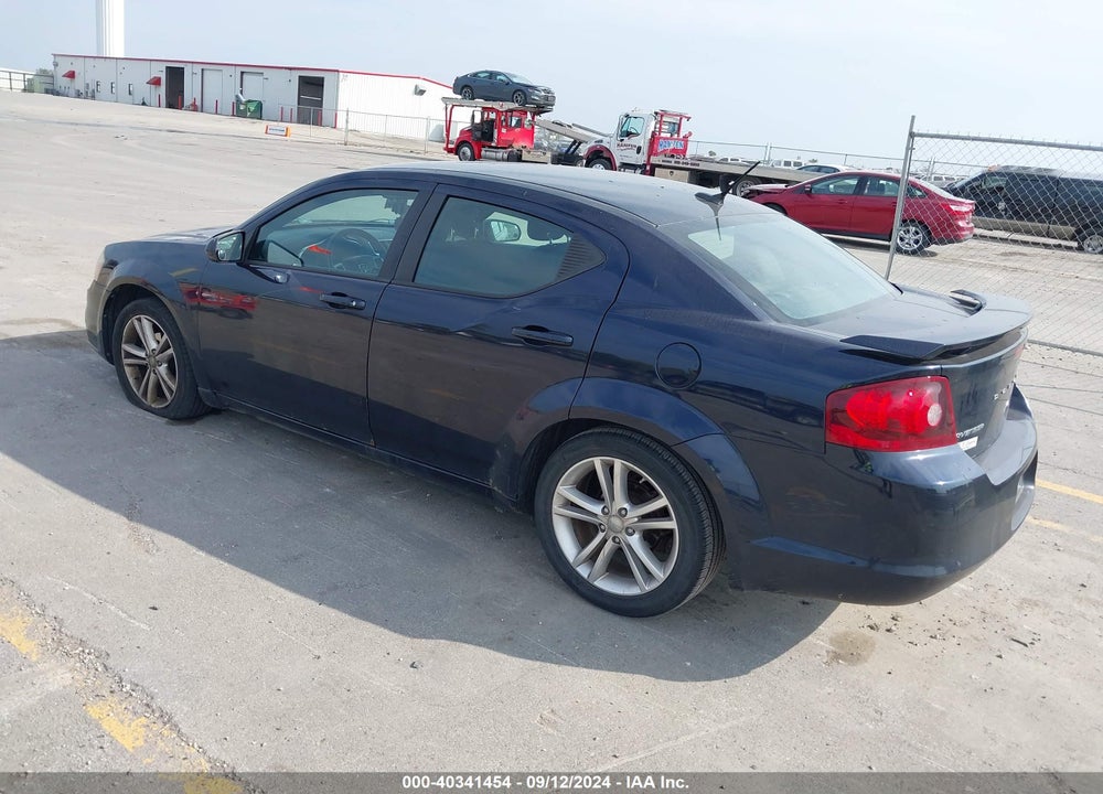 2012 DODGE AVENGER SXT VIN: 1C3CDZCB7CN238720