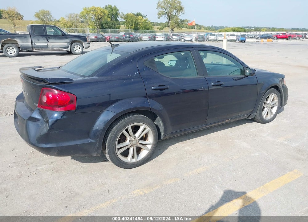2012 DODGE AVENGER SXT VIN: 1C3CDZCB7CN238720
